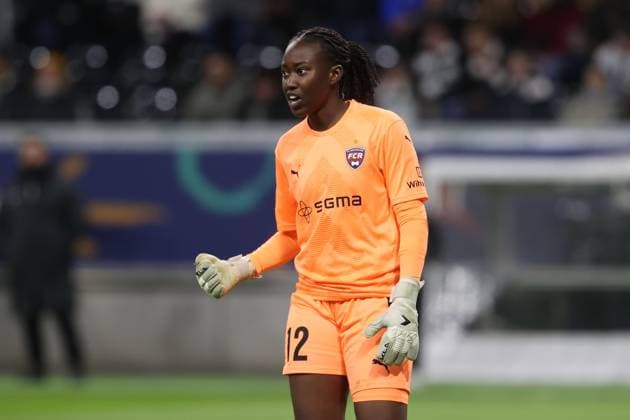 Deutsche Bank Park, Frankfurt Main Germany 31 01 2024 UEFA Women s Champions League match Grouppe A SGE Eintracht Frankfurt Rosengard v l , goalkeeper, Goalkeeper Angel Mukasa FC Rosengard FREISTELLER Copyright: JoaquimxFerreira