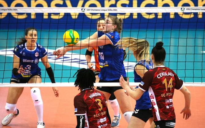 BAU 01 02 2024, Germany, Stuttgart Volleyball Champions League, Allianz MTV Stuttgart vs SC Potsdam, Jolien Knollema MTV