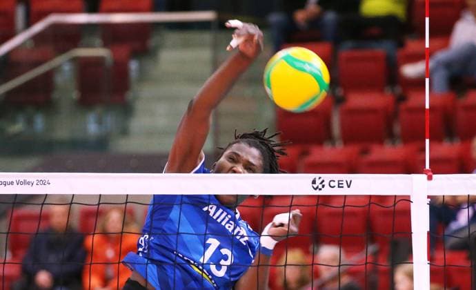 BAU 01 02 2024, Germany, Stuttgart Volleyball Champions League, Allianz MTV Stuttgart vs SC Potsdam, Krystal Rivers MTV