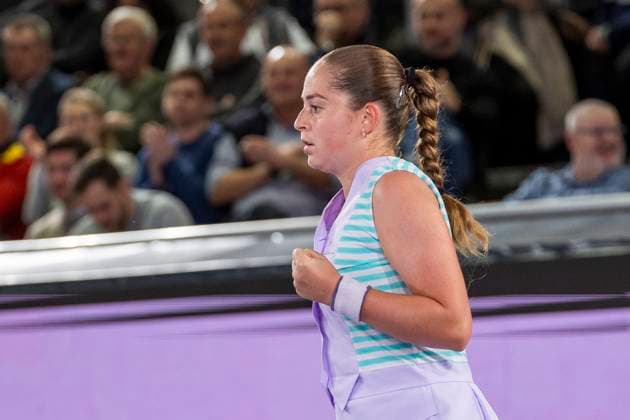 TENNIS - WTA, Tennis Damen Upper Austria Ladies Linz LINZ,AUSTRIA,02.FEB.24 - TENNIS - WTA Tour, Upper Austria Ladies Linz. Image shows Jelena Ostapenko (LAT).  GEPAxpictures xGintarexKarpaviciute