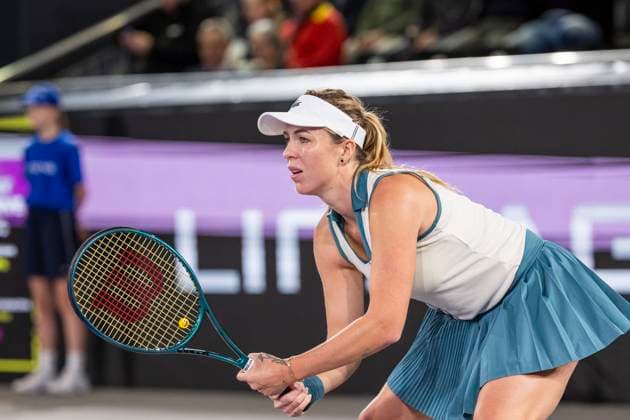 TENNIS - WTA, Tennis Damen Upper Austria Ladies Linz LINZ,AUSTRIA,02.FEB.24 - TENNIS - WTA Tour, Upper Austria Ladies Linz. Image shows Anastasia Pavlyuchenkova (RUS).  GEPAxpictures xGintarexKarpaviciute
