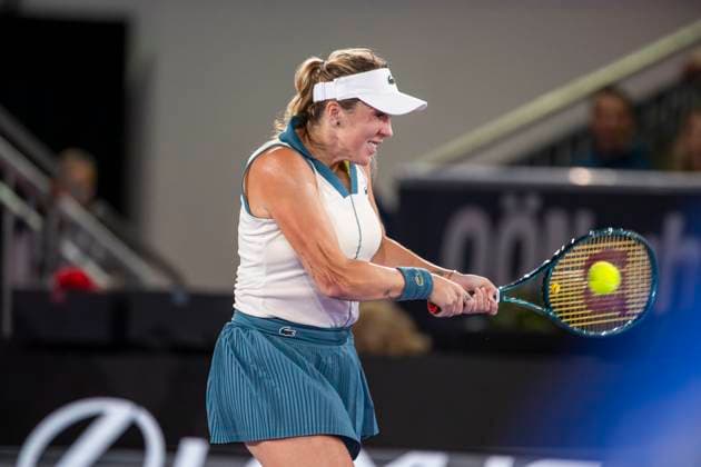 TENNIS - WTA, Tennis Damen Upper Austria Ladies Linz LINZ,AUSTRIA,02.FEB.24 - TENNIS - WTA Tour, Upper Austria Ladies Linz. Image shows Anastasia Pavlyuchenkova (RUS).  GEPAxpictures xGintarexKarpaviciute