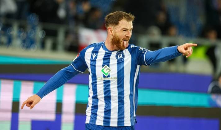 Soccer 2 BL Karlsruher SC SV Wehen Wiesbaden 02 02 24, 1 0 Budu Zivzivadze KSC ,