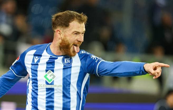 Soccer 2 BL Karlsruher SC SV Wehen Wiesbaden 02 02 24, 1 0 Budu Zivzivadze KSC ,