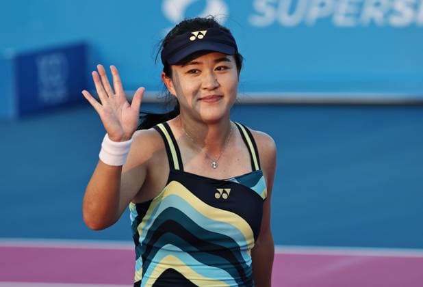 Zhu Lin, CHN, during quarter finals at 2024 Thailand Open in Hua Hin, 02 02 2024
