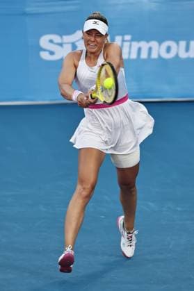 Dalma Galfi, HUN, during quarter finals at 2024 Thailand Open in Hua Hin, 02 02 2024