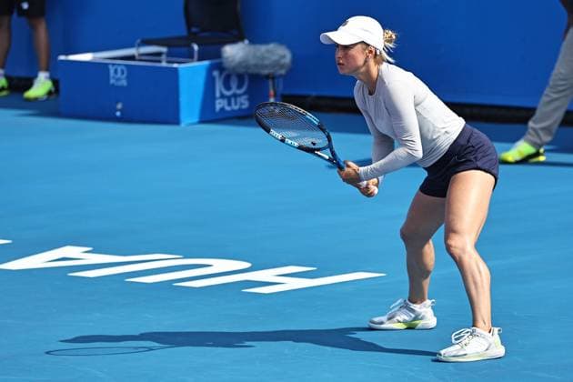 Yulia Putintseva, KAZ, during quarter finals at 2024 Thailand Open in Hua Hin, 02 02 2024