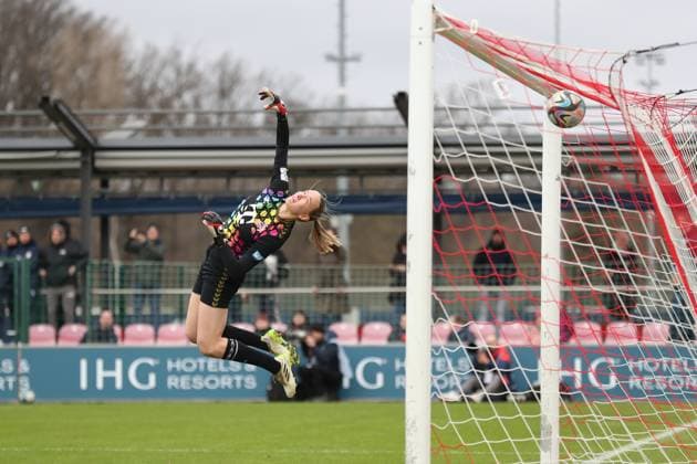 Bundesliga Women RB Leipzig vs 1 FC Köln, 03 02 24 Goalkeeper Paula Hoppe 12, 1 FC Köln stretches in vain Goal for RB Leipzig to 1 0 Soccer, Google Pixel Women Bundesliga, Season 2023 2024, 12 Matchday RB Leipzig vs 1 FC Köln on 03 02 24, RB Academy Cottaweg DFB REGULATIONS PROHIBIT ANY USE OF PHOTOGRAPHS AS IMAGE SEQUENCES AND OR QUASI VIDEO Copyright: xBEAUTIFULxSPORTS JanxKaeferx