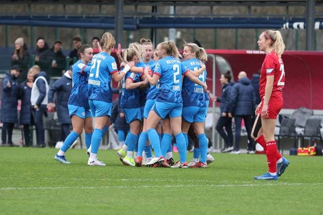 Bundesliga Women RB Leipzig vs 1 FC Köln, 03 02 24 RB Leipzig celebrates the goal for 1 0 Soccer, Google Pixel Women Bundesliga, Season 2023 2024, 12 Matchday RB Leipzig vs 1 FC Köln on 03 02 24, RB Academy Cottaweg DFB REGULATIONS PROHIBIT ANY USE OF PHOTOGRAPHS AS IMAGE SEQUENCES AND OR QUASI VIDEO Copyright: xBEAUTIFULxSPORTS JanxKaeferx
