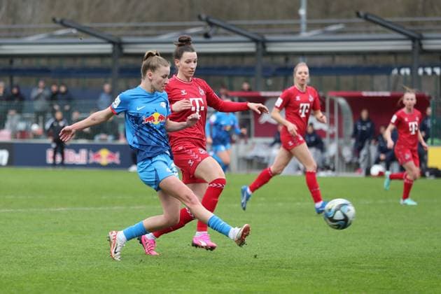 Bundesliga Women RB Leipzig vs 1 FC Köln, 03 02 24 Marlene Mueller 27, RB Leipzig vs Sara Agrez 4, 1 FC Köln Soccer, Google Pixel Women Bundesliga, Season 2023 2024, 12 Matchday RB Leipzig vs 1 FC Köln on 03 02 24, RB Academy Cottaweg DFB REGULATIONS PROHIBIT ANY USE OF PHOTOGRAPHS AS IMAGE SEQUENCES AND OR QUASI VIDEO Copyright: xBEAUTIFULxSPORTS JanxKaeferx