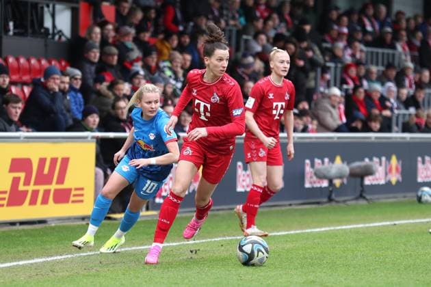 Bundesliga Women RB Leipzig vs 1 FC Köln, 03 02 24 Sara Agrez 4, 1 FC Köln before Vanessa Fudalla 10, RB Leipzig Soccer, Google Pixel Women Bundesliga, Season 2023 2024, 12 Matchday RB Leipzig vs 1 FC Köln on 03 02 24, RB Academy Cottaweg DFB REGULATIONS PROHIBIT ANY USE OF PHOTOGRAPHS AS IMAGE SEQUENCES AND OR QUASI VIDEO Copyright: xBEAUTIFULxSPORTS JanxKaeferx