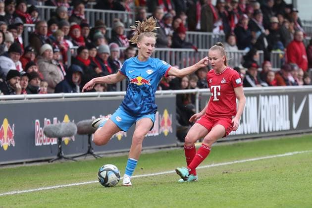 Bundesliga Women RB Leipzig vs 1 FC Köln, 03 02 24 Marlene Mueller 27, RB Leipzig vs Laura Donhauser 25, 1 FC Köln Soccer, Google Pixel Women Bundesliga, Season 2023 2024, 12 Matchday RB Leipzig vs 1 FC Köln on 03 02 24, RB Academy Cottaweg DFB REGULATIONS PROHIBIT ANY USE OF PHOTOGRAPHS AS IMAGE SEQUENCES AND OR QUASI VIDEO Copyright: xBEAUTIFULxSPORTS JanxKaeferx