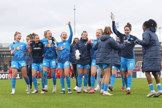Bundesliga Women RB Leipzig vs 1 FC Köln, 03 02 24 RB Leipzig celebrates the long-awaited victory Football, Google Pixel Women Bundesliga, Season 2023 2024, 12 Matchday RB Leipzig vs 1 FC Köln on 03 02 24, RB Academy Cottaweg DFB REGULATIONS PROHIBIT ANY USE OF PHOTOGRAPHS AS IMAGE SEQUENCES AND OR QUASI VIDEO Copyright: xBEAUTIFULxSPORTS JanxKaeferx