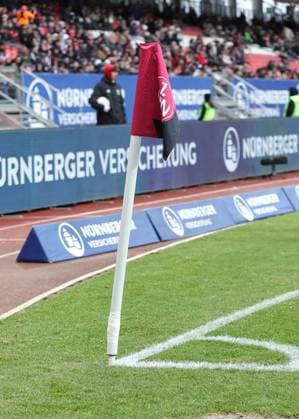 03 02 2024 Soccer Season 2023 2024 2 Soccer Bundesliga 20 Matchday 1 FC Nürnberg FCN Club VfL Osnabrück Sportfoto Zink DaMa xdaxmax DFL regulations prohibit any use of photographs as image sequences and or quasi video only for editorial use Symbolbild Symbolfoto Feature Impression repaired glued corner flag