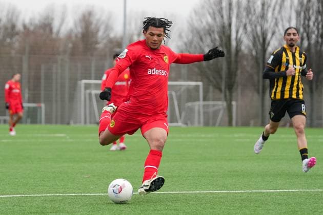 Friday, 03 02 2024 Season 2023 2024 15 Matchday A Junior Bundesliga at Sportpark am See, Eschweiler, Germany Alemannia Aachen U19 BV Borussia Dortmund U19 Paris Josua Brunner BVB