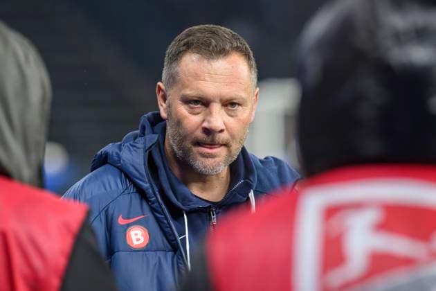 Pal Dardai Hertha BSC Coach , before the match, Hertha BSC Hamburger SV, 2 Bundesliga, Football, DFB, Bundesliga, Season 2023 2024, Olympia Stadion Berlin, DFB DFL REGULATIONS PROHIBIT ANY USE OF PHOTOGRAPHS AS IMAGE SEQUENCES AND OR QUASI VIDEO, 03 02 2024, Photo HMB Media Uwe Koch Copyright: HMBxMedia UwexKoch