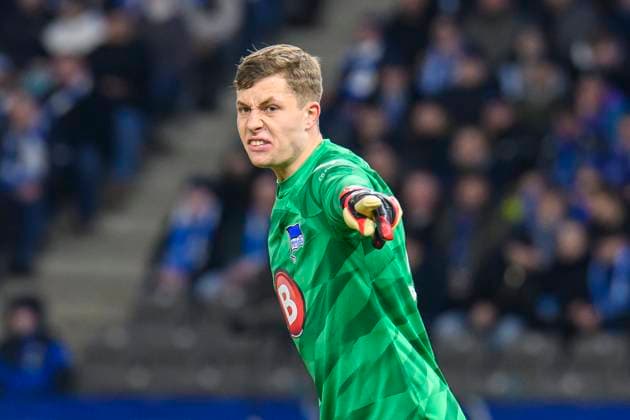 Tjark Ernst Hertha BSC, 12 , Hertha BSC Hamburger SV, 2 Bundesliga, Football, DFB, Bundesliga, Season 2023 2024, Olympia Stadion Berlin, DFB DFL REGULATIONS PROHIBIT ANY USE OF PHOTOGRAPHS AS IMAGE SEQUENCES AND OR QUASI VIDEO, 03 02 2024, Photo HMB Media Uwe Koch Copyright: HMBxMedia UwexKoch