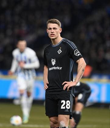 Soccer, Men, Season 2023 2024, 2 Bundesliga 20 Matchday , Hertha BSC Hamburger SV, Miro Muheim HSV , 03 02 2024, Copyright: xSebastianxRäppold MatthiasxKochx
