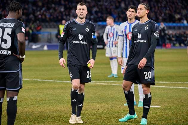 Jonas Meffert Hamburger SV, 23 , Andras Nemeth Hamburger SV, 20 , GER, Hertha BSC vs Hamburger SV, Soccer Men, 2 Bundesliga, Season 2023 2024, 20 Matchday, 03 02 2024 DFL REGULATIONS PROHIBIT ANY USE OF PHOTOGRAPHS AS IMAGE SEQUENCES AND OR QUASI VIDEO GER, Hertha BSC vs Hamburger SV, Soccer Men, 2 Bundesliga, Season 2023 2024, 20 Matchday, 03 02 2024 Berlin Copyright: xEibner-Pressefotox xClaudiusxRauchx EP_CRH