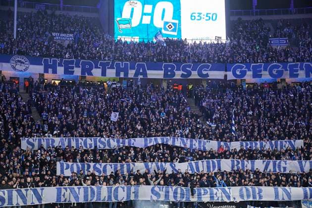 Ostkurve Hertha Fans, GER, Hertha BSC vs Hamburger SV, Soccer Men, 2 Bundesliga, Season 2023 2024, 20 Matchday, 03 02 2024 DFL REGULATES PROHIBIT ANY USE OF PHOTOGRAPHS AS IMAGE SEQUENCES AND OR QUASI VIDEO GER, Hertha BSC vs Hamburger SV, Soccer Men, 2 Bundesliga, Season 2023 2024, 20 Matchday, 03 02 2024 Berlin Copyright: xEibner-Pressefotox xClaudiusxRauchx EP_CRH