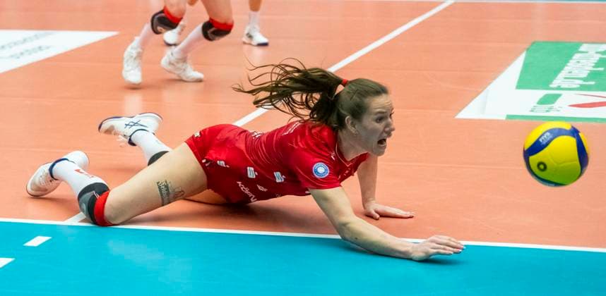 3 2 2024, Dresdens Pia Timmer on the ball, Volleyball, Bundesliga, Dresdner SC SSC Schwerin, c Dresden Germany
