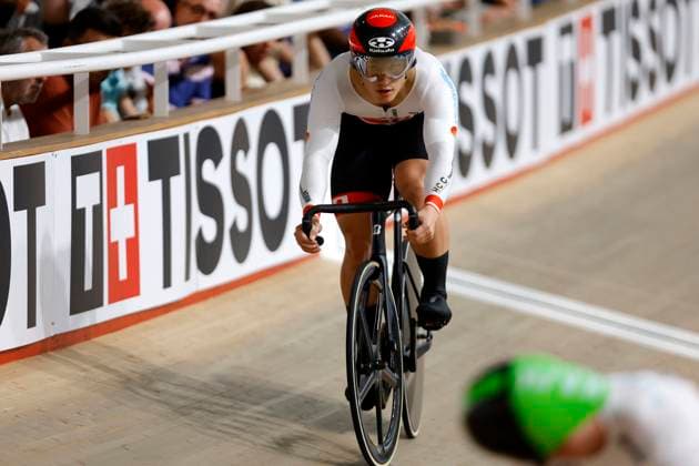 CYCLING TRACK NATIONS CUP, Kaiya Ota of Japan in the Men?s sprint final with Mathew Richardson during the 2024 Tissot UCI Track Nations Cup at the Adelaide Super-Drome in Adelaide, Sunday, February 4, 2024. ( NO ARCHIVING, EDITORIAL USE ONLY, NO USE IN BOOKS WITHOUT CONSENT ADELAIDE SOUTH AUSTRALIA AUSTRALIA  Copyright: xCONxCHRONISx 20240204001897618042