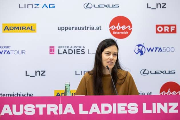 TENNIS - WTA, Tennis Damen Upper Austria Ladies Linz LINZ,AUSTRIA,04.FEB.24 - TENNIS - WTA Tour, Upper Austria Ladies Linz, press conference, PK, Pressekonferenz Image shows Ana Ivanovic (SRB).  GEPAxpictures xGintarexKarpaviciute