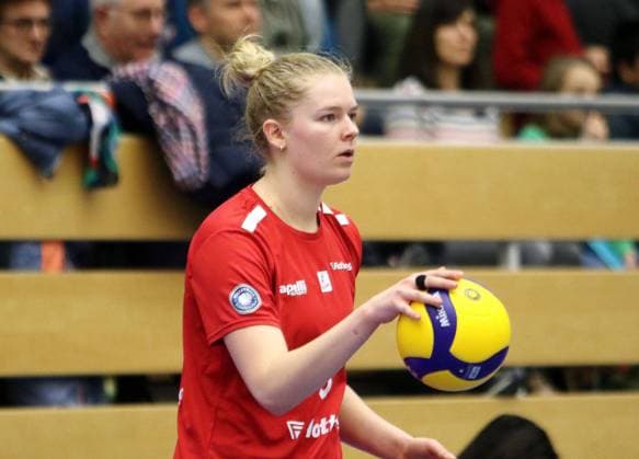 Pauline MARTIN Vilsbiburg , Da Volleyball Bundesliga 2023 24, Rote Raben Vilsbiburg vs USC Muenster, 03 02 24, Ballsporthalle Vilsbiburg, Copyright: WolfgangxFehrmann