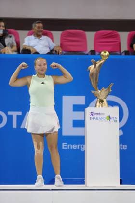 Diana Shnaider, RUS, after final at 2024 Thailand Open in Hua Hin, 04 02 2024