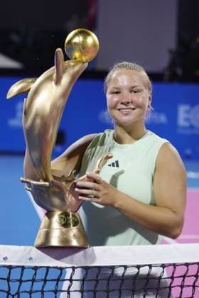 Diana Shnaider, RUS, after final at 2024 Thailand Open in Hua Hin, 04 02 2024