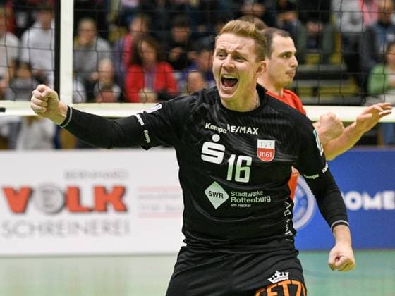 Hannes Elsaesser TV Rottenburg 16 , TV Rottenburg vs SV Schwaig, Volleyball, 2 Bundesliga, Matchday 16, Season 2023 2024, 04 02 2024, TV Rottenburg vs SV Schwaig, Volleyball, 2 Bundesliga, Matchday 16, Season 2023 2024, 04 02 2024 Rottenburg am Neckar Copyright: xEibner-Pressefoto FlorianxSchustx EP_FSU