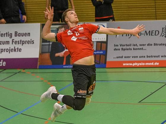 Niklas Lichtenauer TV Rottenburg 8 , TV Rottenburg vs SV Schwaig, Volleyball, 2 Bundesliga, Matchday 16, Season 2023 2024, 04 02 2024, TV Rottenburg vs SV Schwaig, Volleyball, 2 Bundesliga, Matchday 16, Season 2023 2024, 04 02 2024 Rottenburg am Neckar Copyright: xEibner-Pressefoto FlorianxSchustx EP_FSU