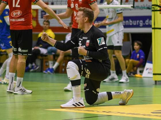 Hannes Elsaesser TV Rottenburg 16 , TV Rottenburg vs SV Schwaig, Volleyball, 2 Bundesliga, Matchday 16, Season 2023 2024, 04 02 2024, TV Rottenburg vs SV Schwaig, Volleyball, 2 Bundesliga, Matchday 16, Season 2023 2024, 04 02 2024 Rottenburg am Neckar Copyright: xEibner-Pressefoto FlorianxSchustx EP_FSU
