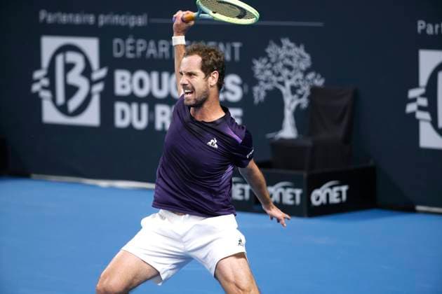 TENNIS OPEN 13 PHOTOPQR LA PROVENCE PENNANT Franck ; Marseille ; 05 02 2024 ; Tennis : OPEN 13 Provence 2024 au Palais des sports de Marseille Match Roberto BAUTISTA AGUT (ESP) vs Richard GASQUET (FRA) (photo) ATP, Tennis Herren Open 13 in Marseille, on February 05, 2024 Marseille Marseille France  Copyright: xPHOTOPQR LAxPROVENCE MAXPPPxPENNANTxFranckx 20240205PVL9107 20240205PVL9107