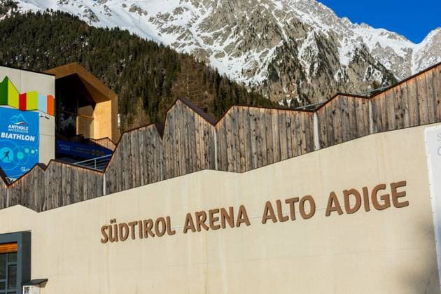 2026 Winter Olympics Venues - Anterselva (Sudtirol Arena) A view of the Arena Alto Adige (Südtirol Arena) in Rasun Anterselva, in the province of Bolzano, Italy, on February 5, 2024. The Südtirol Arena has hosted several World Cup races and two World Championships since 1975. The first Olympic Biathlon competition of the 2026 Winter Olympics Games will be held there on February 8, 2026, with a gold medal to be awarded immediately in the Mixed Relay. Rasun Anterselva Italy  Copyright: xManuelxRomanox originalFilename:romano-2026wint240205_npaDp.jpg