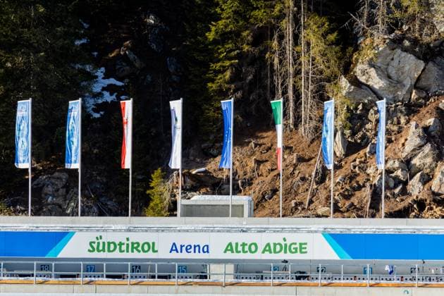 2026 Winter Olympics Venues - Anterselva (Sudtirol Arena) A view of the Arena Alto Adige (Südtirol Arena) in Rasun Anterselva, in the province of Bolzano, Italy, on February 5, 2024. The Südtirol Arena has hosted several World Cup races and two World Championships since 1975. The first Olympic Biathlon competition of the 2026 Winter Olympics Games will be held there on February 8, 2026, with a gold medal to be awarded immediately in the Mixed Relay. Rasun Anterselva Italy  Copyright: xManuelxRomanox originalFilename:romano-2026wint240205_npm8n.jpg
