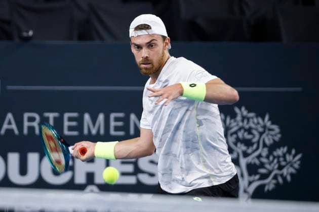 TENNIS OPEN 13 PHOTOPQR LA PROVENCE PENNANT Franck ; Marseille ; 05 02 2024 ; Tennis : OPEN 13 Provence 2024 au Palais des sports de Marseille Match Benjamin BONZI (FRA) (photo) vs Alexander SHECHENKO (KAZ) ATP, Tennis Herren Open 13 in Marseille, on February 05, 2024 Marseille Marseille France  Copyright: xPHOTOPQR LAxPROVENCE MAXPPPxPENNANTxFranckx 20240205PVL9172 20240205PVL9172