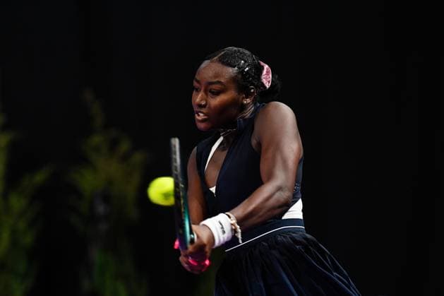 Transylvania Open 2024 Alycia Parks of the USA is in action during her match against Ana Bogdan of Romania at the Transylvania Open WTA250 Tournament, held in BT Arena, Cluj-Napoca, on February 5, 2024. Cluj-Napoca Romania  Copyright: xFlaviuxBuboix originalFilename:buboi-notitle240205_npcTe.jpg