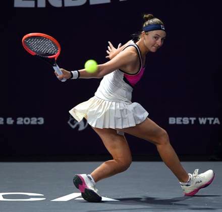 Nadia Podorska v Clara Tauson - Transylvania Open 2024 Round Of 32 Nadia Podorska of Argentina in action during her game against Clara Tauson of Denmark At The Transylvania Open 2024 Round Of 32 Women s WTA, Tennis Damen 250 Tournament In Cluj-Napoca, Romania, On February 5, 2024. Cluj-Napoca Romania  Copyright: xAlexxNicodimx originalFilename:nicodim-notitle240205_npUYQ.jpg
