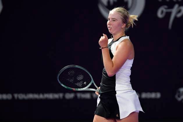 Nadia Podorska v Clara Tauson - Transylvania Open 2024 Round Of 32 Clara Tauson of Denmark in action during her game against Nadia Podorska of Argentina At The Transylvania Open 2024 Round Of 32 Women s WTA, Tennis Damen 250 Tournament In Cluj-Napoca, Romania, On February 5, 2024. Cluj-Napoca Romania  Copyright: xAlexxNicodimx originalFilename:nicodim-notitle240205_npVE0.jpg