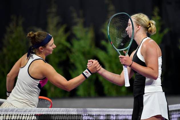 Nadia Podorska v Clara Tauson - Transylvania Open 2024 Round Of 32 Clara Tauson of Denmark in action during her game against Nadia Podorska of Argentina At The Transylvania Open 2024 Round Of 32 Women s WTA, Tennis Damen 250 Tournament In Cluj-Napoca, Romania, On February 5, 2024. Cluj-Napoca Romania  Copyright: xAlexxNicodimx originalFilename:nicodim-notitle240205_npzKs.jpg
