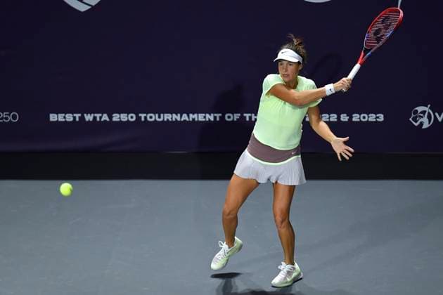 Zhuoxuan Bai - Tatjana Maria - Transylvania Open 2024 Round Of 32 Tatjana Maria of Germany in action during her game against Zhuoxuan Bai of China At The Transylvania Open 2024 Round Of 32 Women s WTA, Tennis Damen 250 Tournament In Cluj-Napoca, Romania, On February 6, 2024. Cluj-Napoca Romania  Copyright: xAlexxNicodimx originalFilename:nicodim-notitle240206_npCJY.jpg