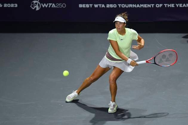 Zhuoxuan Bai - Tatjana Maria - Transylvania Open 2024 Round Of 32 Tatjana Maria of Germany in action during her game against Zhuoxuan Bai of China At The Transylvania Open 2024 Round Of 32 Women s WTA, Tennis Damen 250 Tournament In Cluj-Napoca, Romania, On February 6, 2024. Cluj-Napoca Romania  Copyright: xAlexxNicodimx originalFilename:nicodim-notitle240206_npCwV.jpg