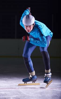 Speed skating, Eisschnelllauf speed skating with young athletes (License=RF) 7279736 ,model released, Symbolfoto Copyright: xZoonar.com benisxarapovicx 7279736 ,model released, Symbolfoto ,property released