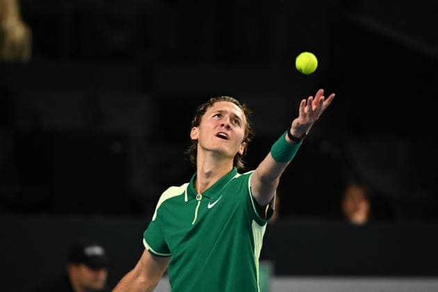 Open 13 Provence - Marseille Sebastian Korda (USA) during his first round match at the Open 13 Provence in Marseille, south of France on February, 6, 2024. Photo by Corinne Dubreuil ABACAPRESS.COM Marseille France  Copyright: xDubreuilxCorinne ABACAx
