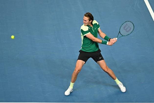 Open 13 Provence - Marseille Sebastian Korda (USA) during his first round match at the Open 13 Provence in Marseille, south of France on February, 6, 2024. Photo by Corinne Dubreuil ABACAPRESS.COM Marseille France  Copyright: xDubreuilxCorinne ABACAx