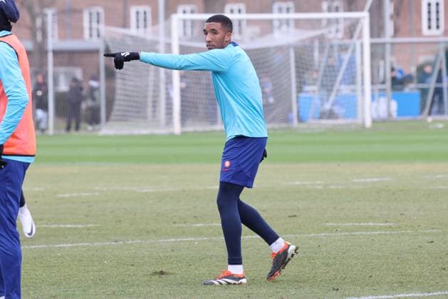 DEU, DFL, 2 FBL Hertha BSC, Training, 07 02 2024, Sportforum, Berlin, DEU, DFL, 2 FBL Hertha BSC, Training, im Bild Bradley Ibrahim Hertha BSC Berlin 23 DFL regulations prohibit any use of Photographs as image sequences and or quasi video Foto Juergen Engler nordphoto GmbH nordphotoxGmbHx xEngler nph00076