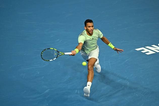 Open 13 Provence - Marseille Felix Auger-Aliassime (CAN) during his first round match at the Open 13 Provence in Marseille, on February, 7, 2024. Photo by Corinne Dubreuil ABACAPRESS.COM Marseille France  Copyright: xDubreuilxCorinne ABACAx