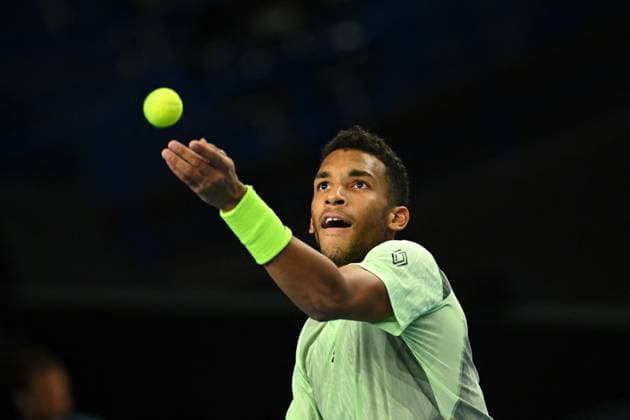 Open 13 Provence - Marseille Felix Auger-Aliassime (CAN) during his first round match at the Open 13 Provence in Marseille, on February, 7, 2024. Photo by Corinne Dubreuil ABACAPRESS.COM Marseille France  Copyright: xDubreuilxCorinne ABACAx