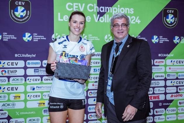 CEV Champions League SC Potsdam Allianz MTV Stuttgart 07 02 2024 CEV Champions League SC Potsdam Allianz MTV Stuttgart 07 02 2024 Copyright: xBEAUTIFULxSPORTS NicolxMarschallx